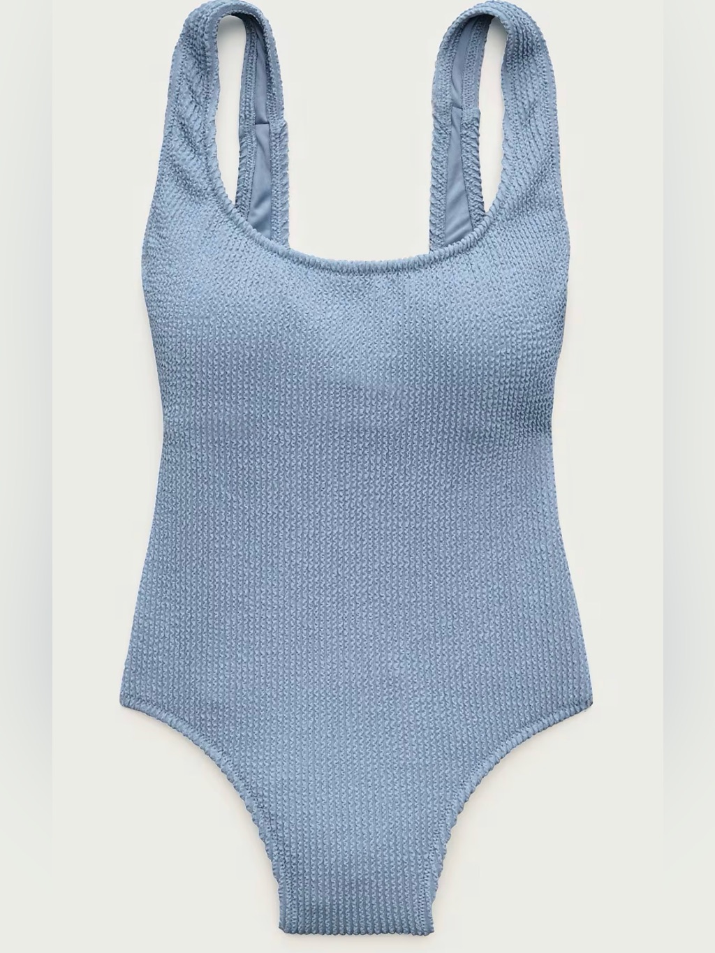J. Crew Powder Blue Claudia Textured One-Piece Swimsuit Brand New Unopened
